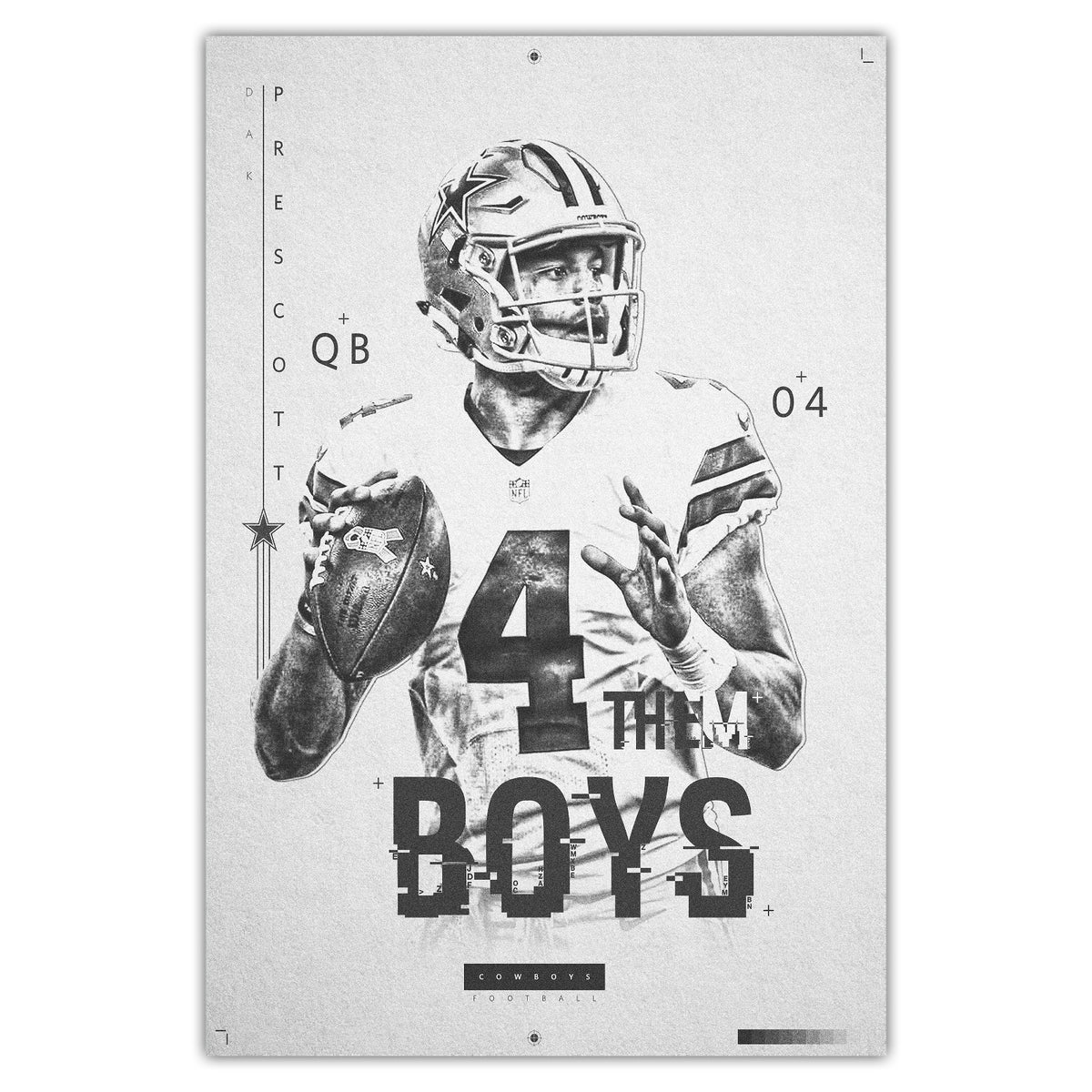 Dak Prescott Celebrity Sports Art Poster School Dining Room Decoration 1 Canvas Wall Art Poster Decor Gift
