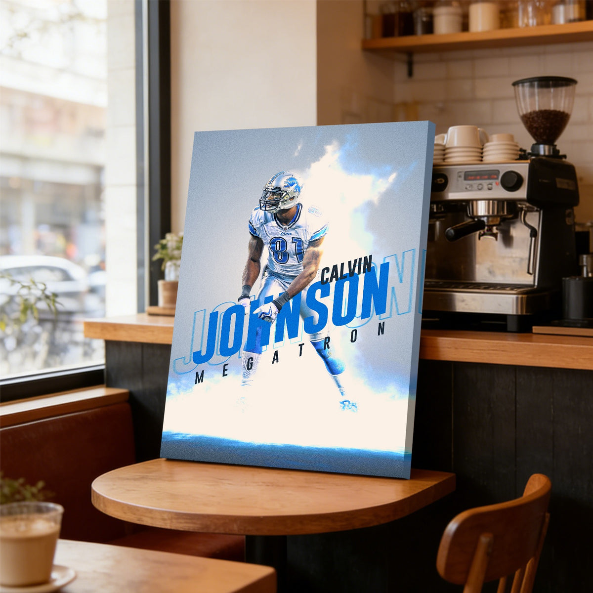 Calvin Johnson Celebrity Sports Art Poster School Dining Room Decoration 3 Canvas Wall Art Poster Decor Gift