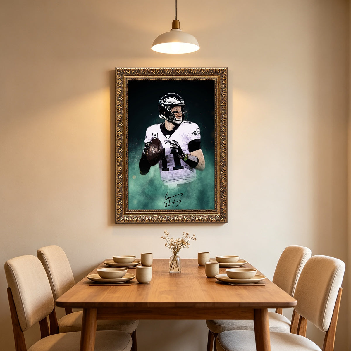 Carson Wentz Celebrity Sports Art Poster School Dining Room Decoration 0 Canvas Wall Art Poster Decor Gift