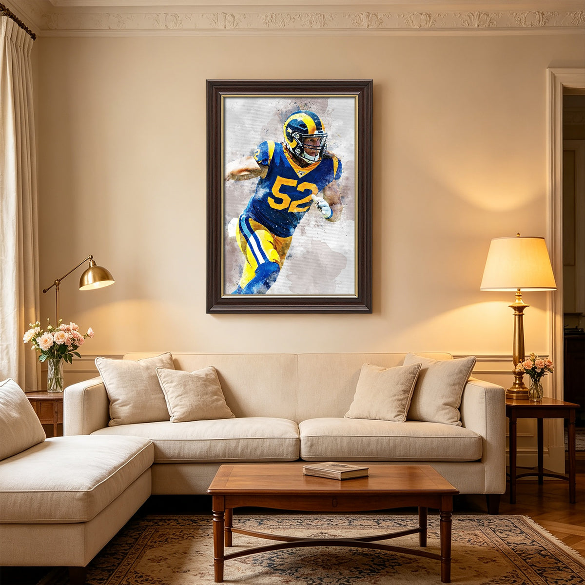 Clay Matthews Celebrity Sports Art Poster School Dining Room Decoration 3 Canvas Wall Art Poster Decor Gift