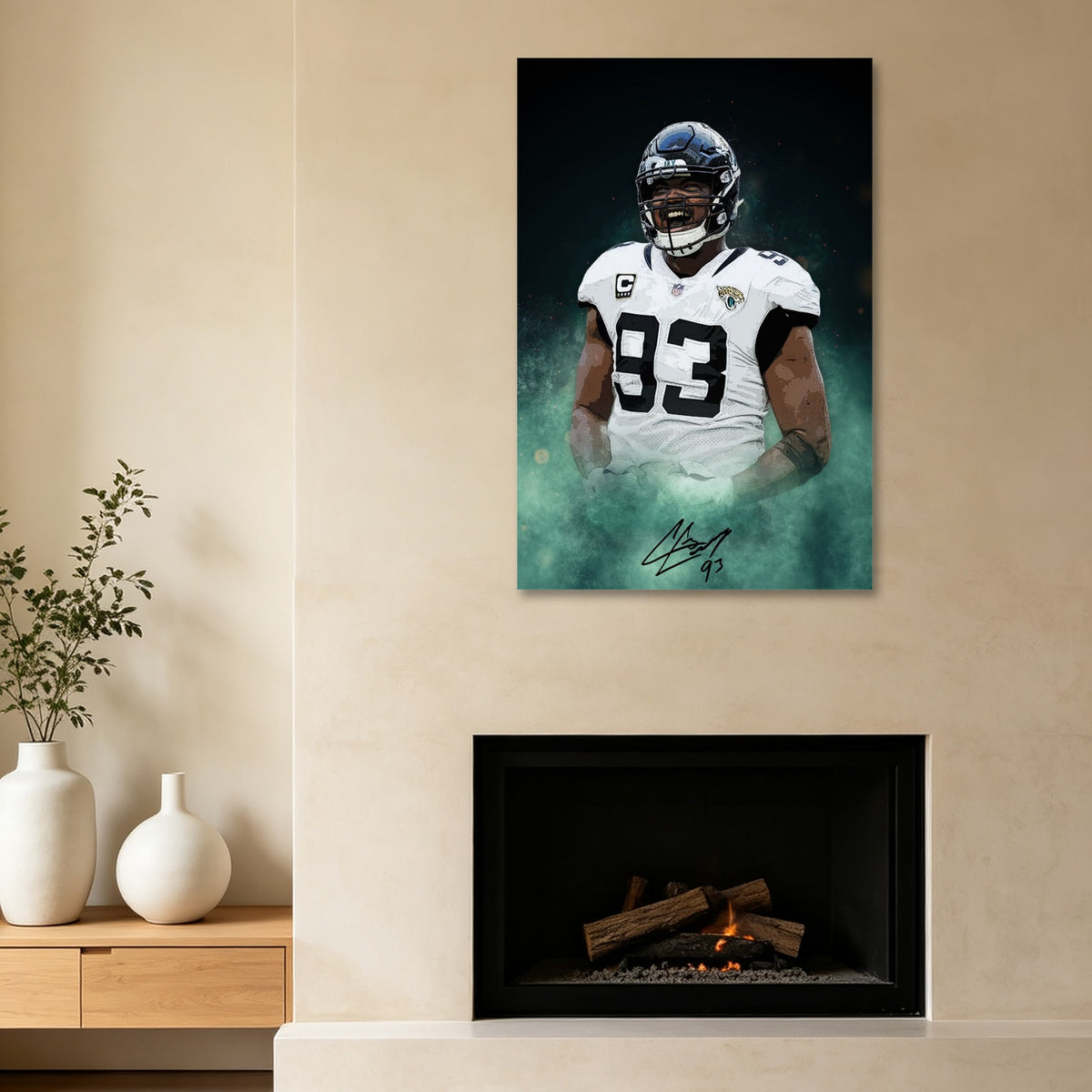 Calais Campbell Celebrity Sports Art Poster School Dining Room Decoration 7 Canvas Wall Art Poster Decor Gift