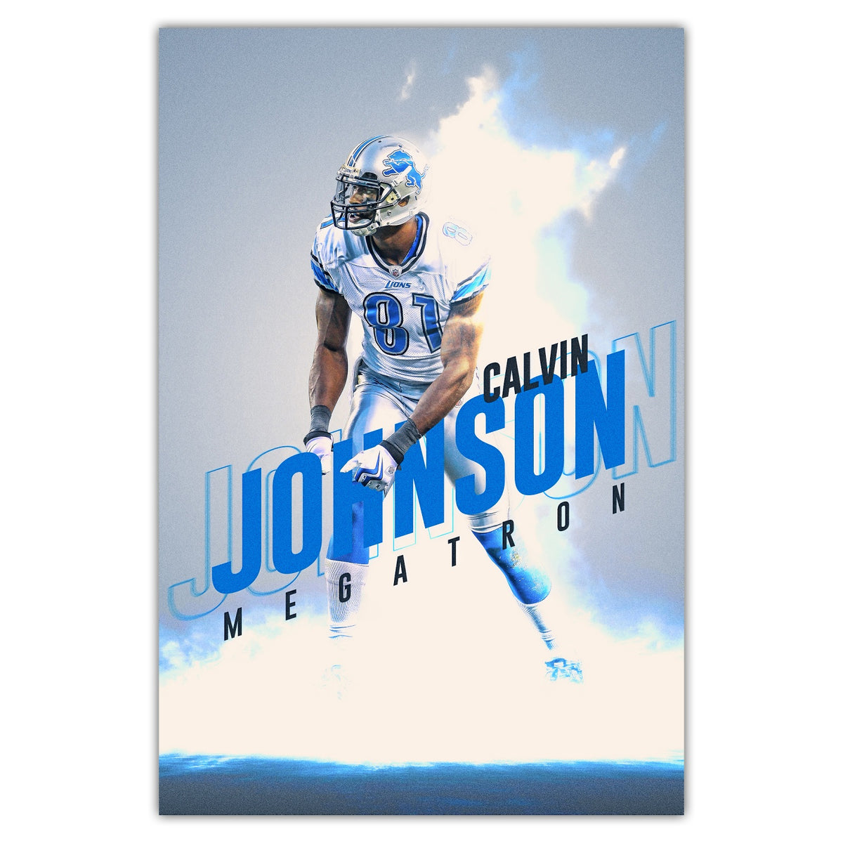 Calvin Johnson Celebrity Sports Art Poster School Dining Room Decoration 3 Canvas Wall Art Poster Decor Gift