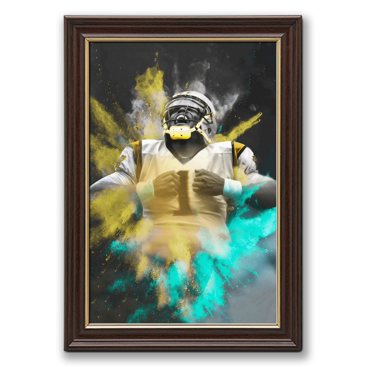 Cam Newton Sports Celebrity Art Deco Poster 3 Canvas Wall Art Poster Decor Gift