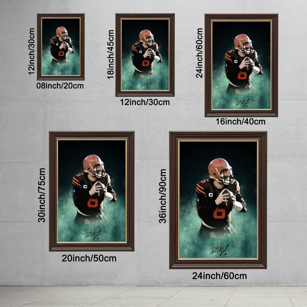 Baker Mayfield Celebrity Sports Art Poster School Dining Room Decoration 11 Canvas Wall Art Poster Decor Gift