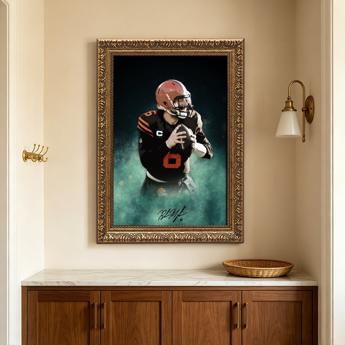 Baker Mayfield Celebrity Sports Art Poster School Dining Room Decoration 11 Canvas Wall Art Poster Decor Gift