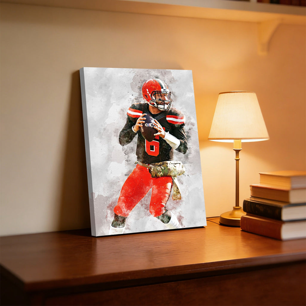 Baker Mayfield Celebrity Sports Art Poster School Dining Room Decoration 8 Canvas Wall Art Poster Decor Gift