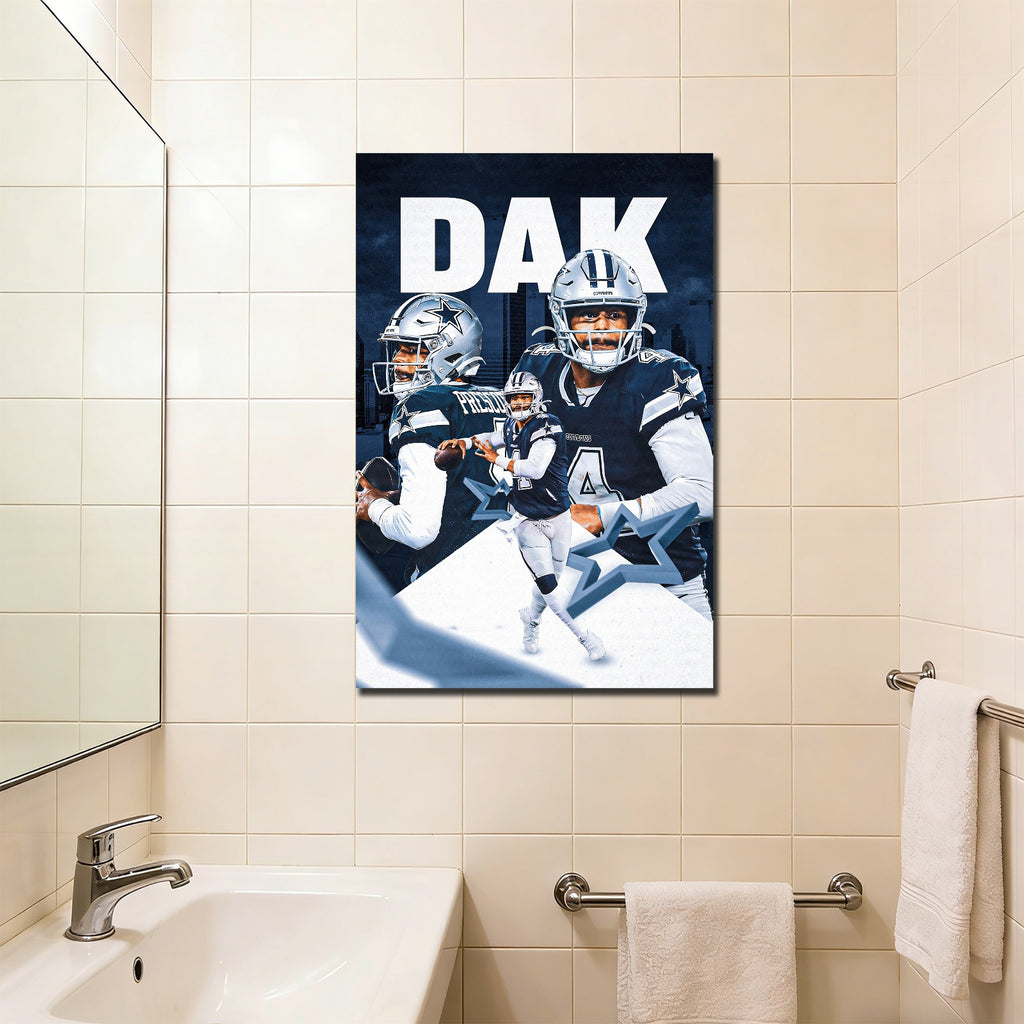 Dak Prescott Sports Celebrity Art Deco Poster 6 Canvas Wall Art Poster Decor Gift