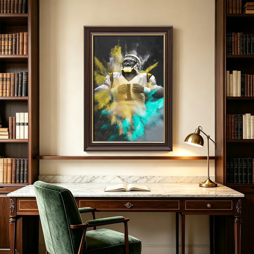 Cam Newton Sports Celebrity Art Deco Poster 3 Canvas Wall Art Poster Decor Gift