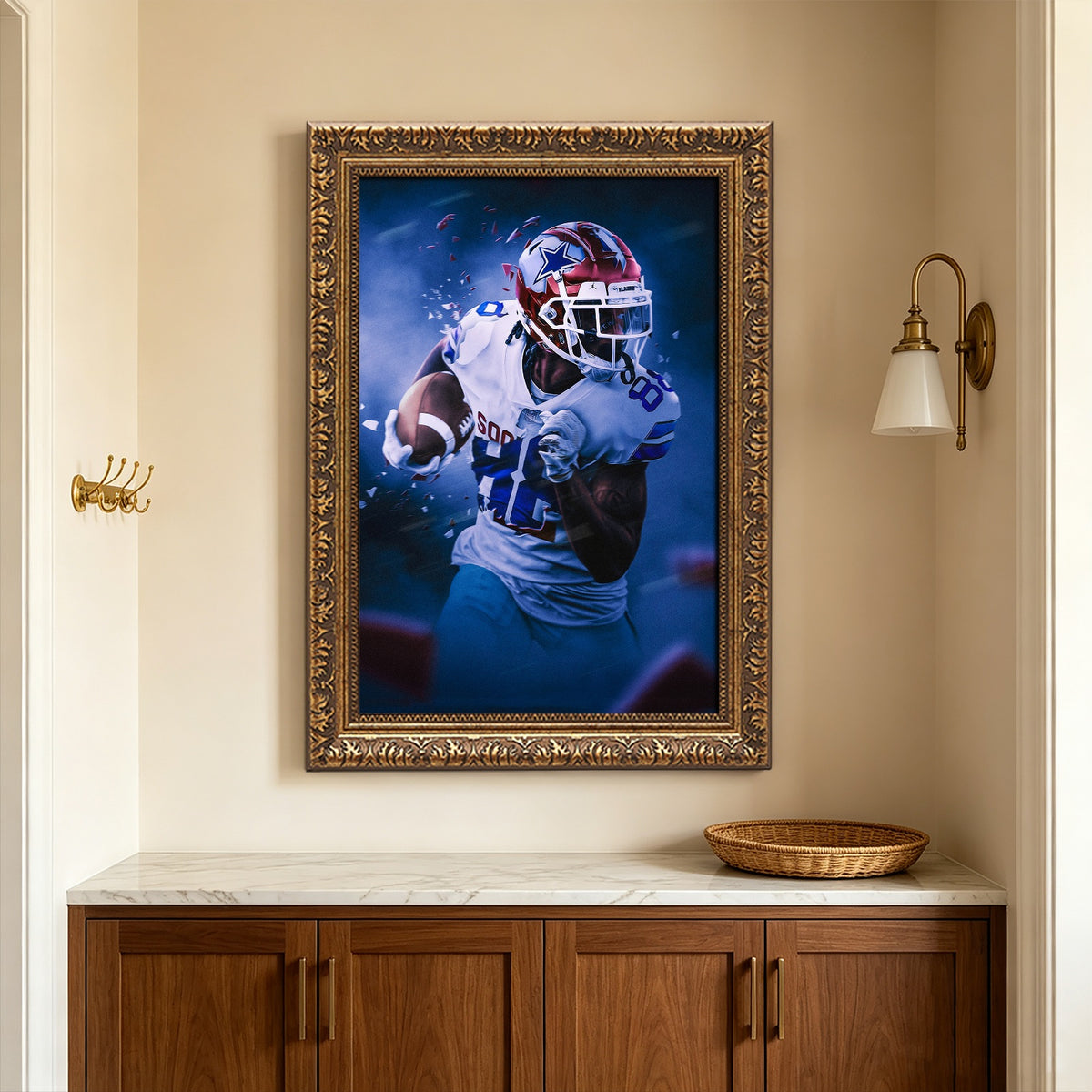 CeeDee Lamb Art Sports Decorative Poster School Dormitory 3 Canvas Wall Art Poster Decor Gift