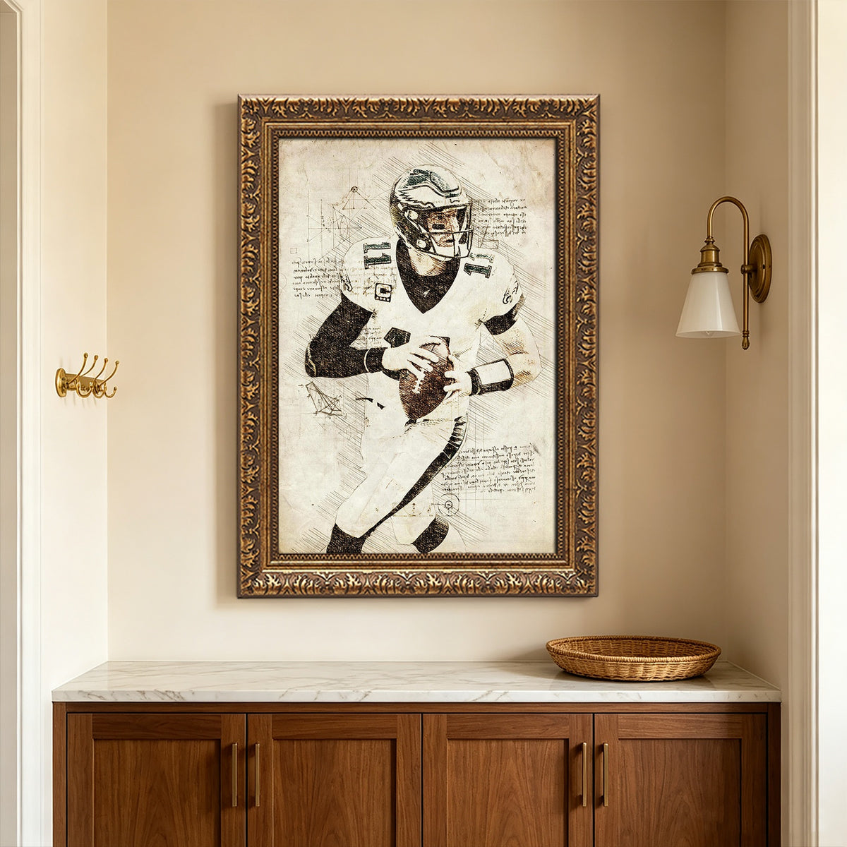 Carson Wentz Sports Celebrity Art Deco Poster 5 Canvas Wall Art Poster Decor Gift