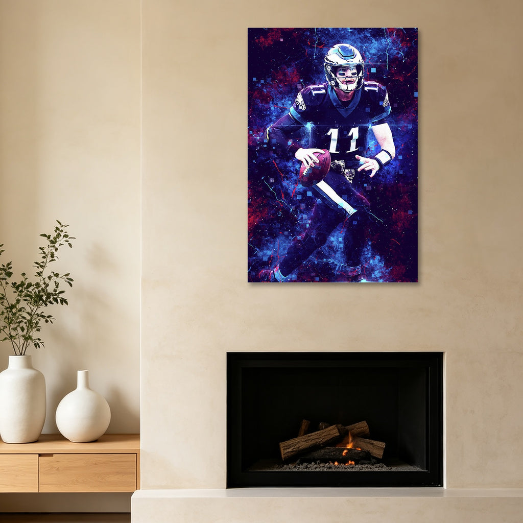 Carson Wentz Sports Celebrity Art Deco Poster 3 Canvas Wall Art Poster Decor Gift