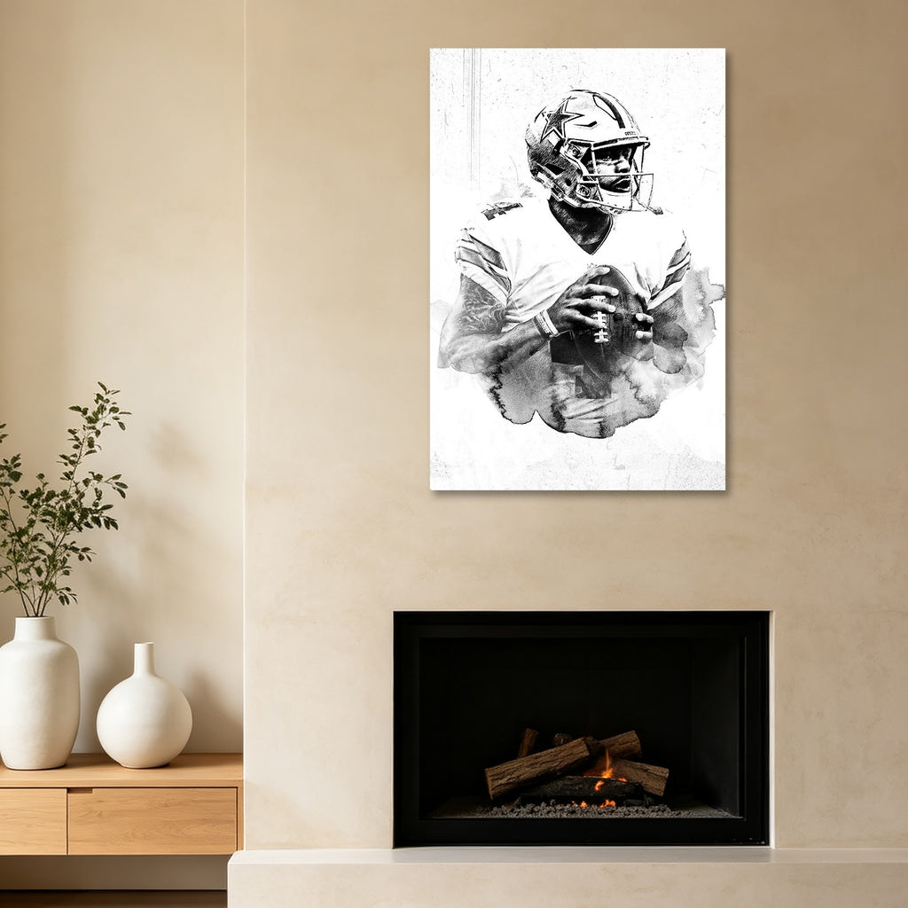 Dak Prescott Celebrity Sports Art Poster School Dining Room Decoration 9 Canvas Wall Art Poster Decor Gift