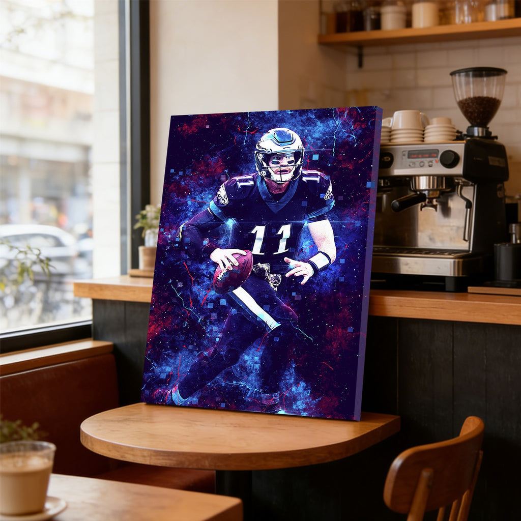 Carson Wentz Sports Celebrity Art Deco Poster 3 Canvas Wall Art Poster Decor Gift