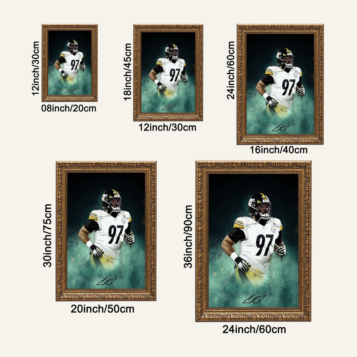 Cameron Heyward Celebrity Sports Art Poster School Dining Room Decoration 4 Canvas Wall Art Poster Decor Gift