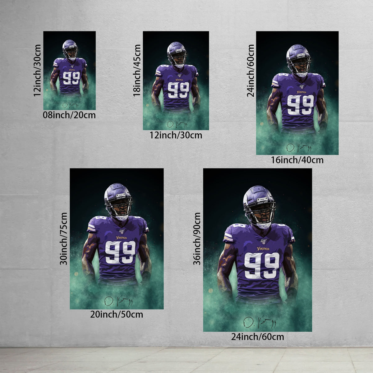 Danielle Hunter Celebrity Sports Art Poster School Dining Room Decoration 7 Canvas Wall Art Poster Decor Gift