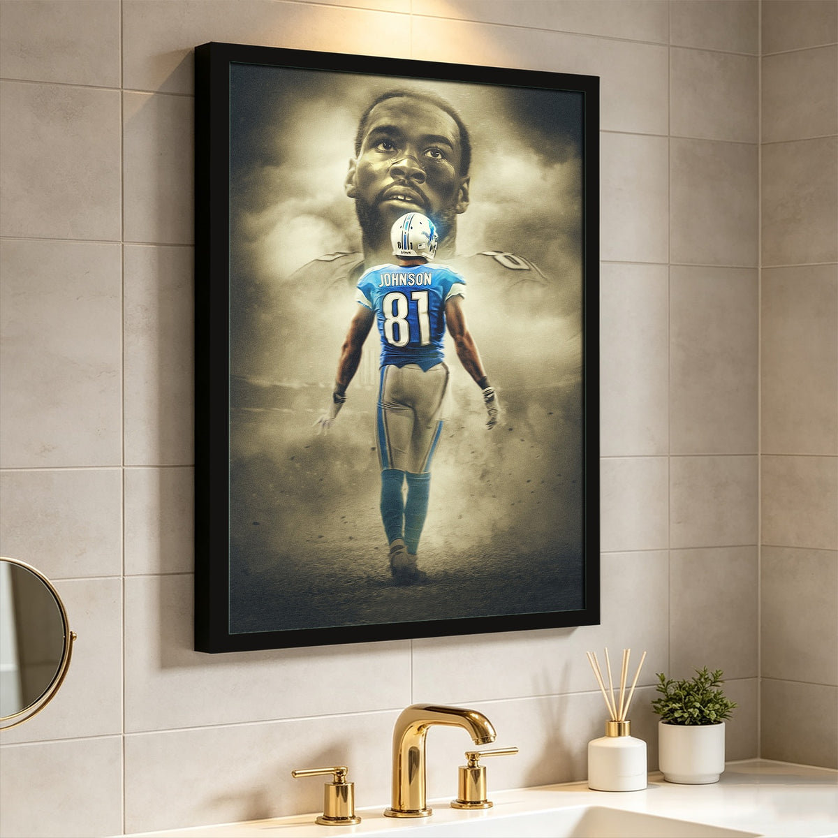 Calvin Johnson Art Sports Decorative Poster School Dormitory 2 Canvas Wall Art Poster Decor Gift