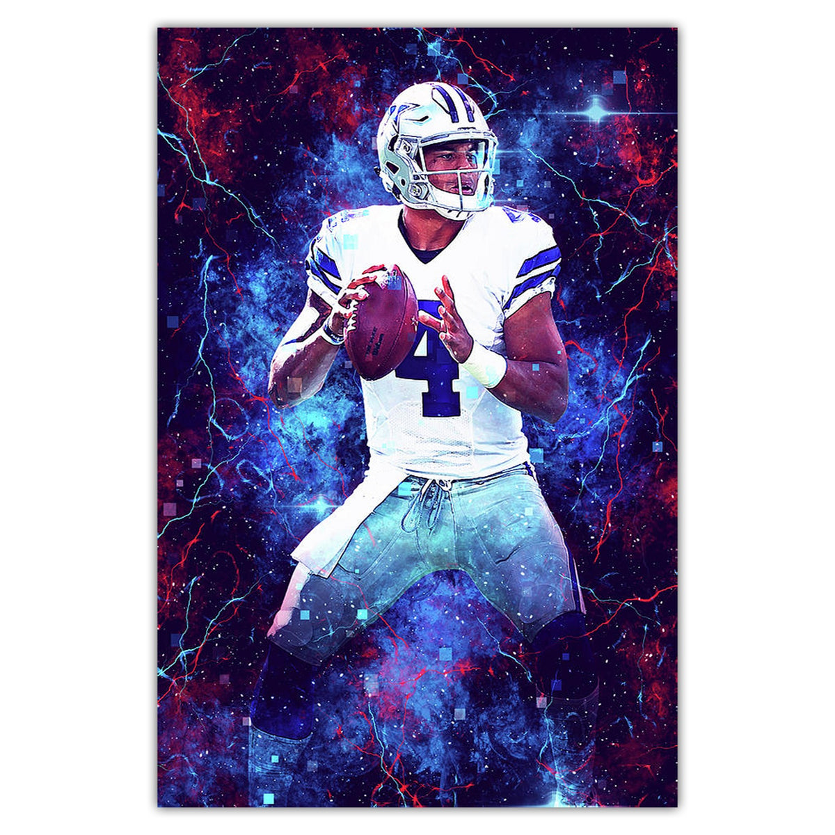 Dak Prescott Sports Celebrity Art Deco Poster 2 Canvas Wall Art Poster Decor Gift