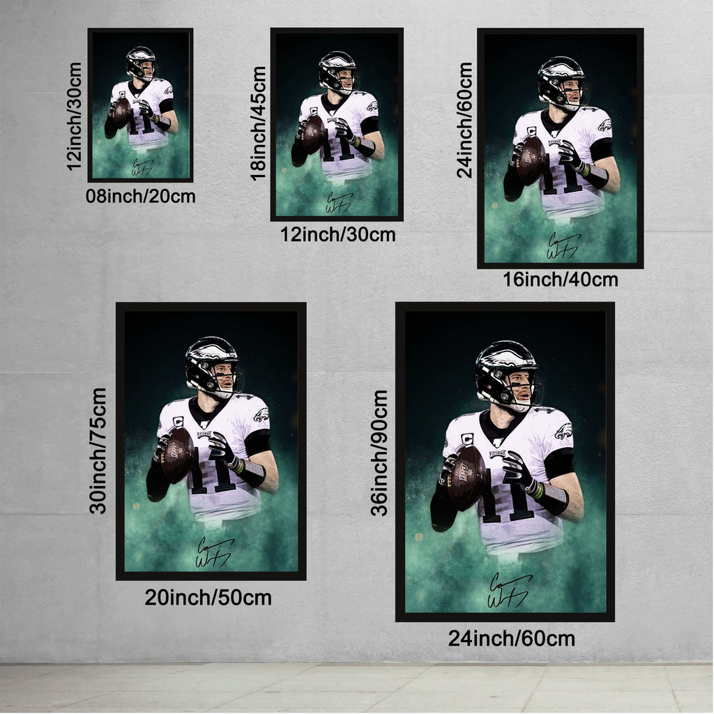 Carson Wentz Celebrity Sports Art Poster School Dining Room Decoration 0 Canvas Wall Art Poster Decor Gift