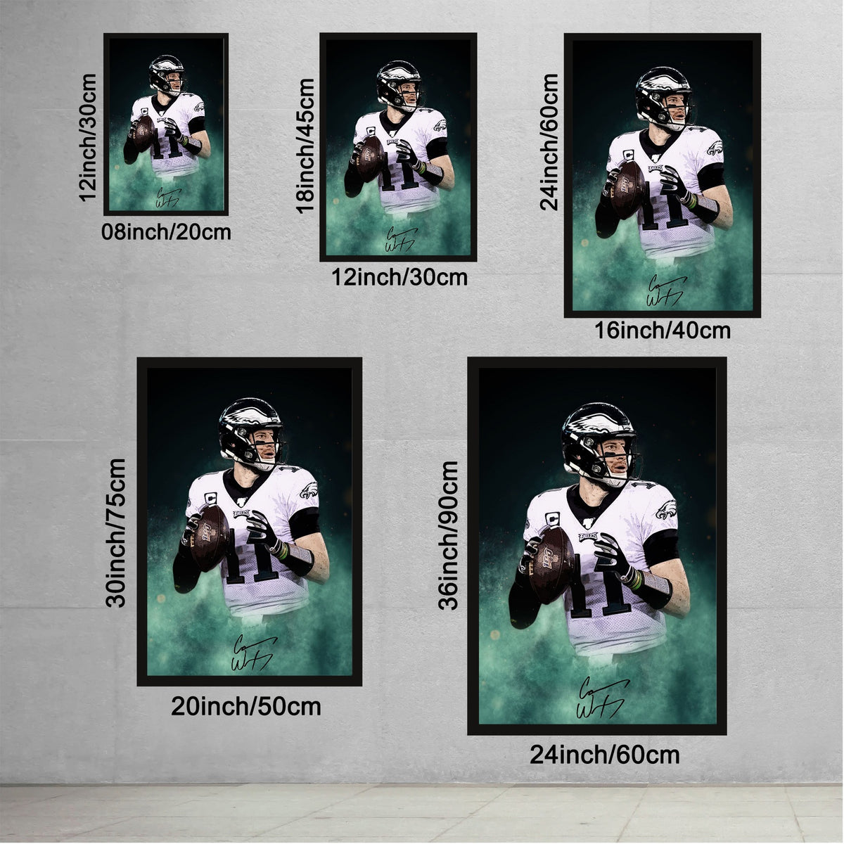 Carson Wentz Celebrity Sports Art Poster School Dining Room Decoration 0 Canvas Wall Art Poster Decor Gift