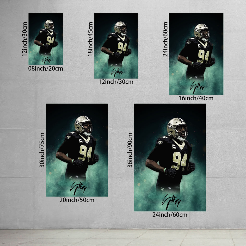 Cameron Jordan Celebrity Sports Art Poster School Dining Room Decoration 5 Canvas Wall Art Poster Decor Gift