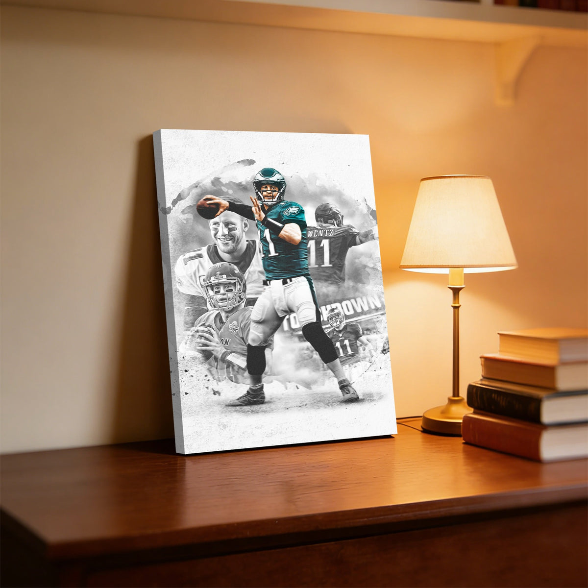 Carson Wentz Art Sports Decorative Poster School Dormitory 1 Canvas Wall Art Poster Decor Gift