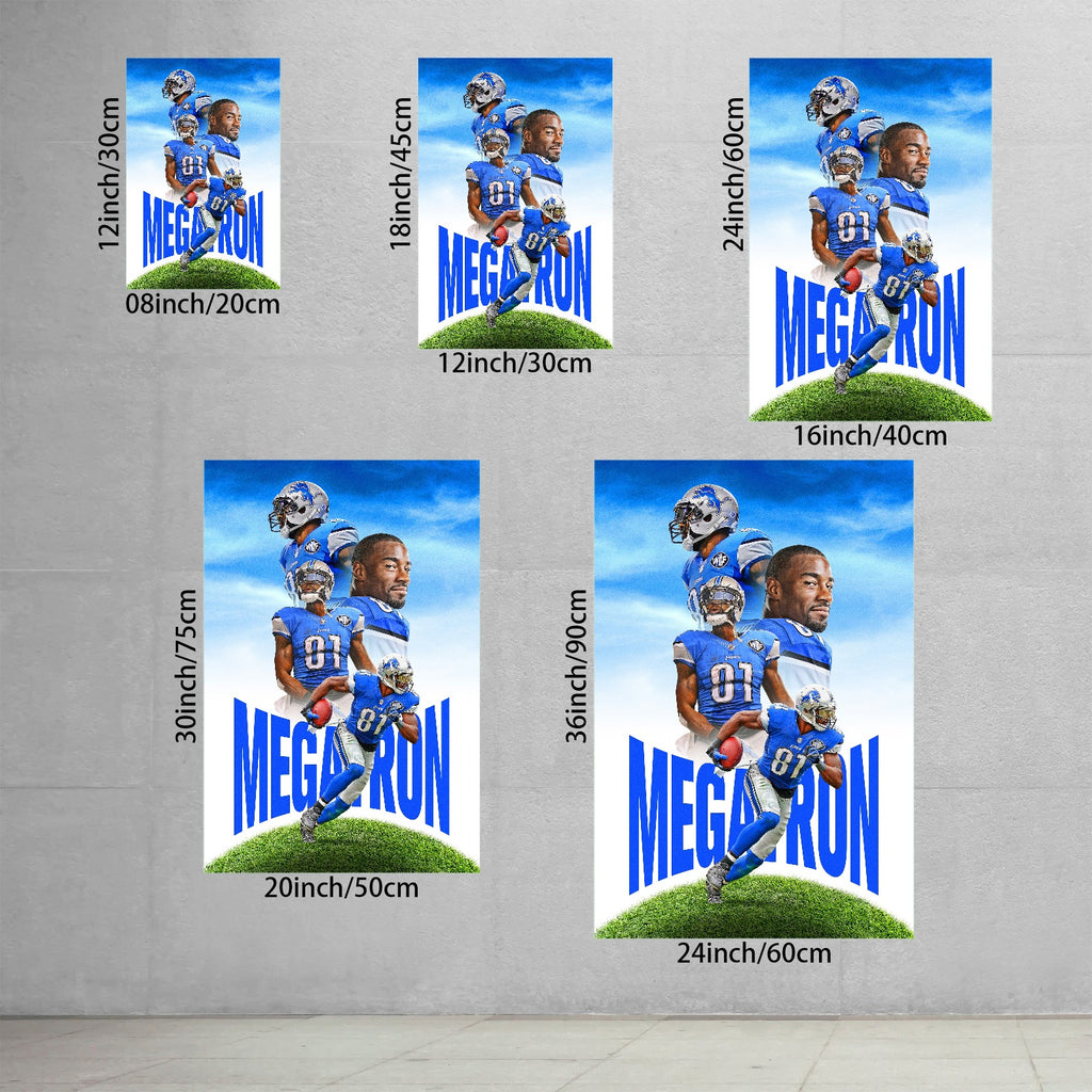 Calvin Johnson Celebrity Sports Art Poster School Dining Room Decoration 6 Canvas Wall Art Poster Decor Gift