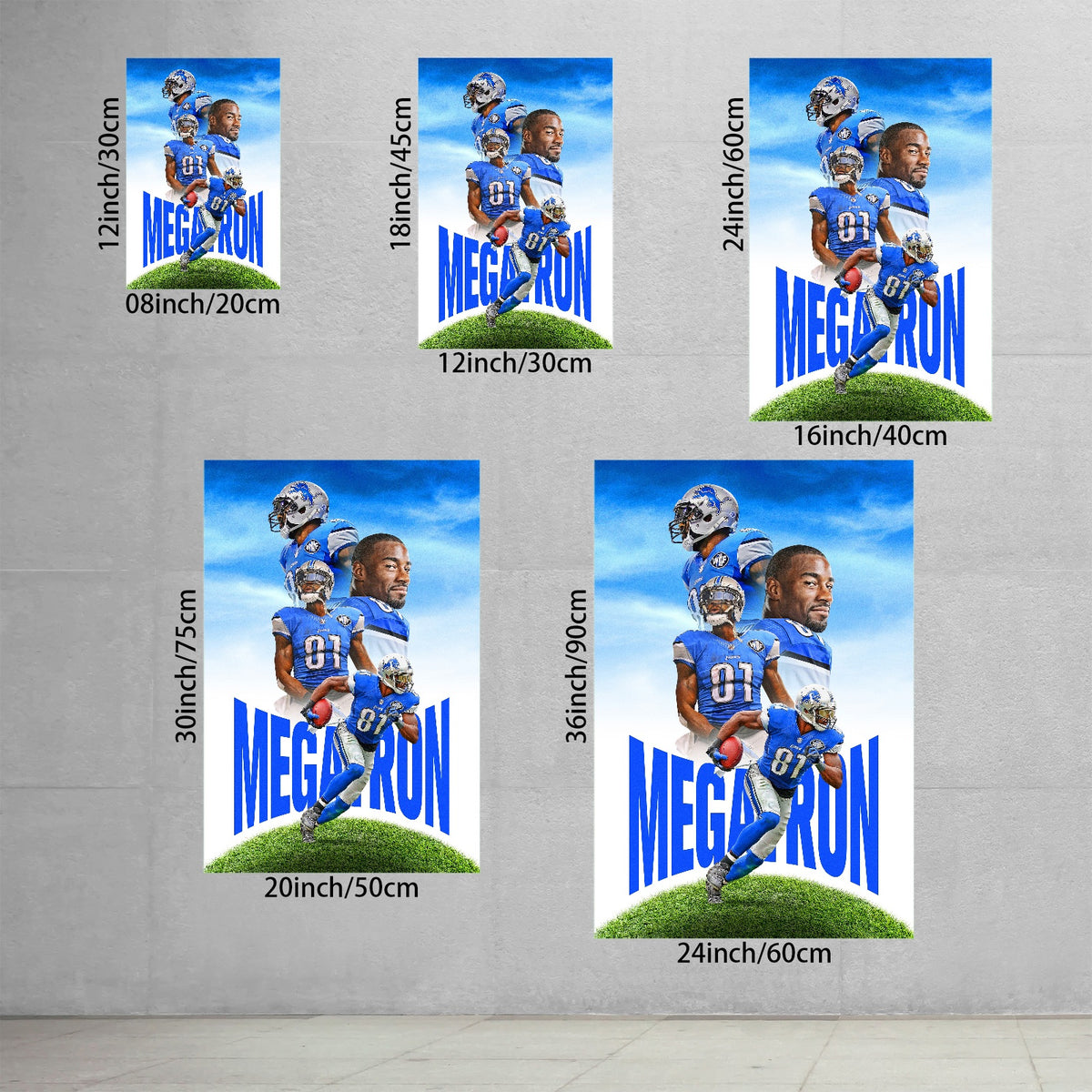 Calvin Johnson Celebrity Sports Art Poster School Dining Room Decoration 6 Canvas Wall Art Poster Decor Gift