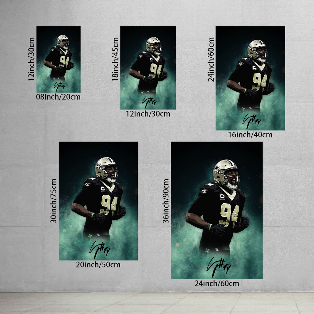 Cameron Jordan Celebrity Sports Art Poster School Dining Room Decoration 5 Canvas Wall Art Poster Decor Gift