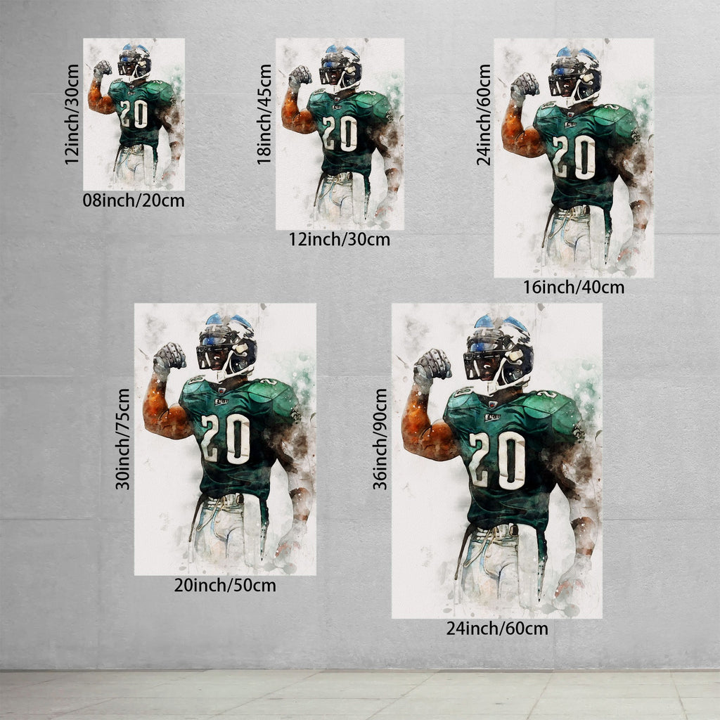 Brian Dawkins Art Poster 3 Canvas Wall Art Poster Decor Gift