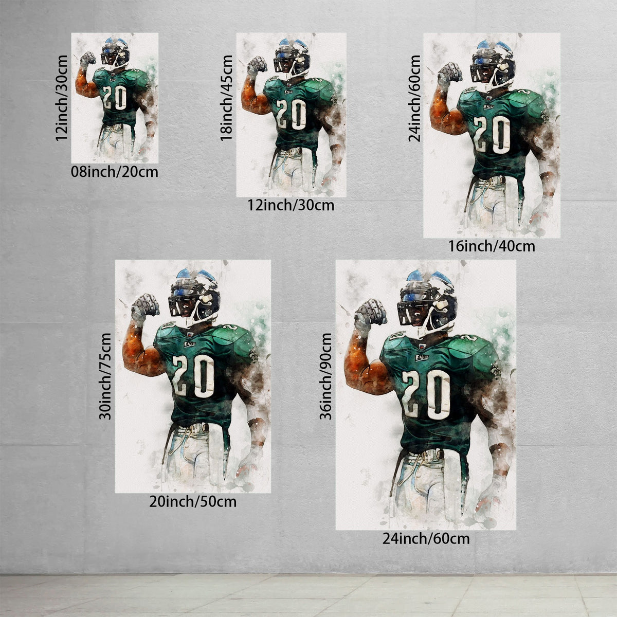 Brian Dawkins Art Poster 3 Canvas Wall Art Poster Decor Gift
