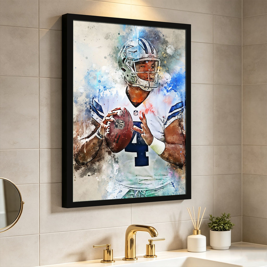 Dak Prescott Celebrity Sports Art Poster School Dining Room Decoration 5 Canvas Wall Art Poster Decor Gift