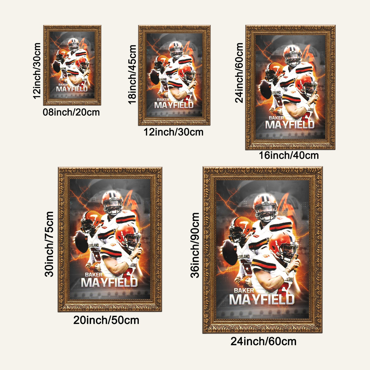 Baker Mayfield Sports Celebrity Art Deco Poster 10 Canvas Wall Art Poster Decor Gift