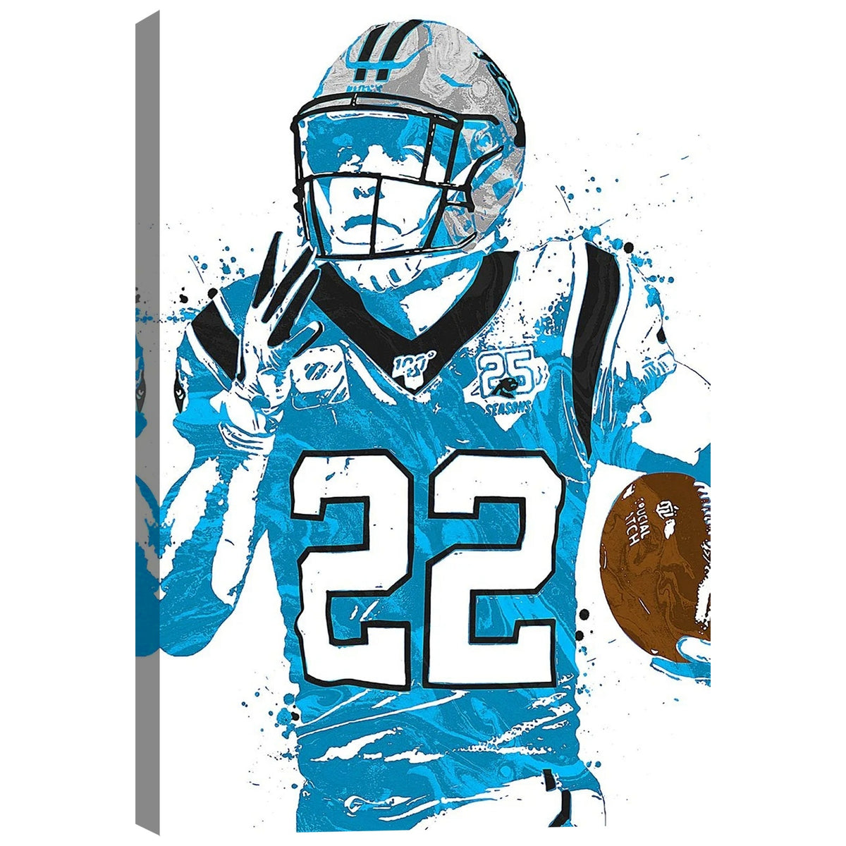 Christian McCaffrey Art Poster 1 Canvas Wall Art Poster Decor Gift