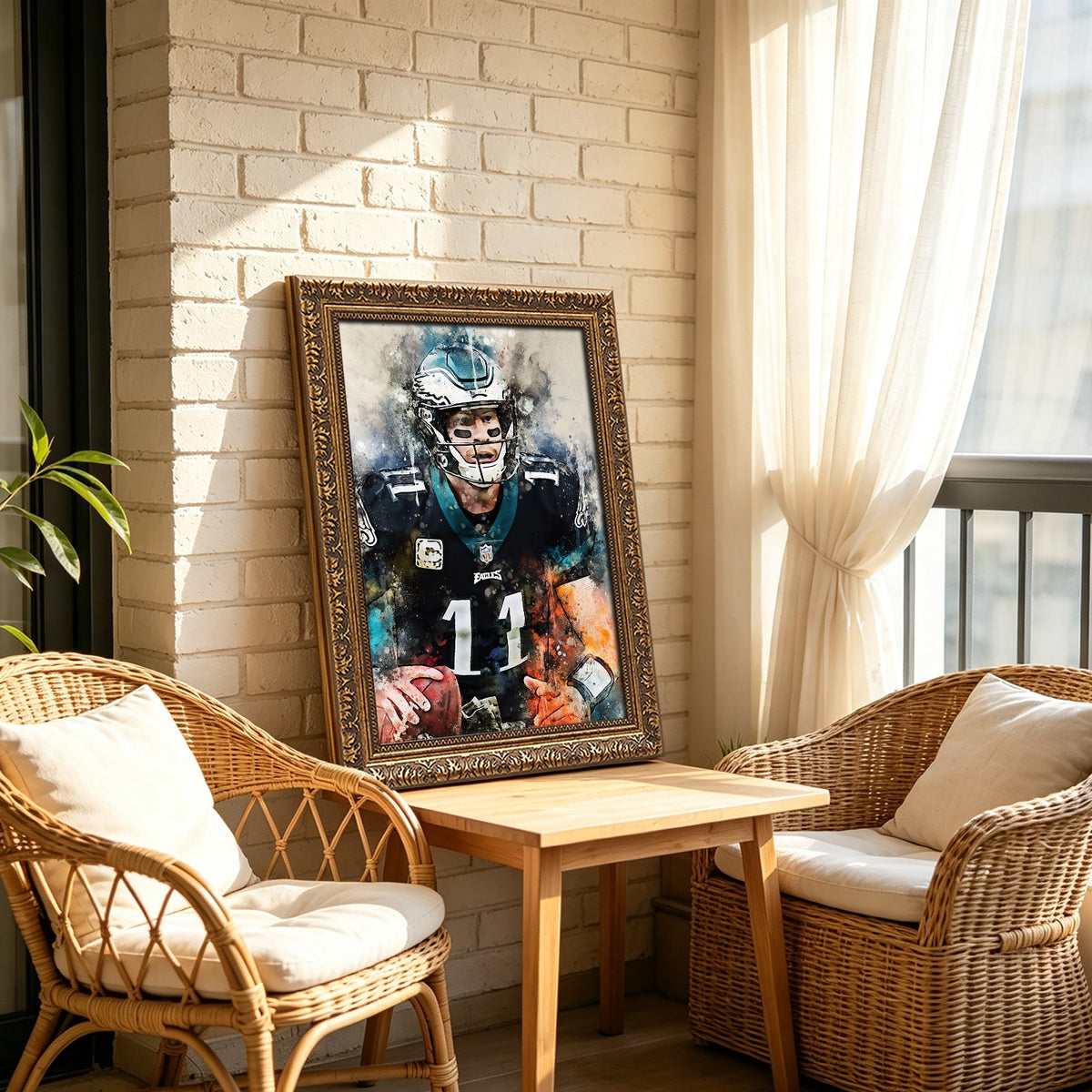 Carson Wentz Celebrity Sports Art Poster School Dining Room Decoration 5 Canvas Wall Art Poster Decor Gift