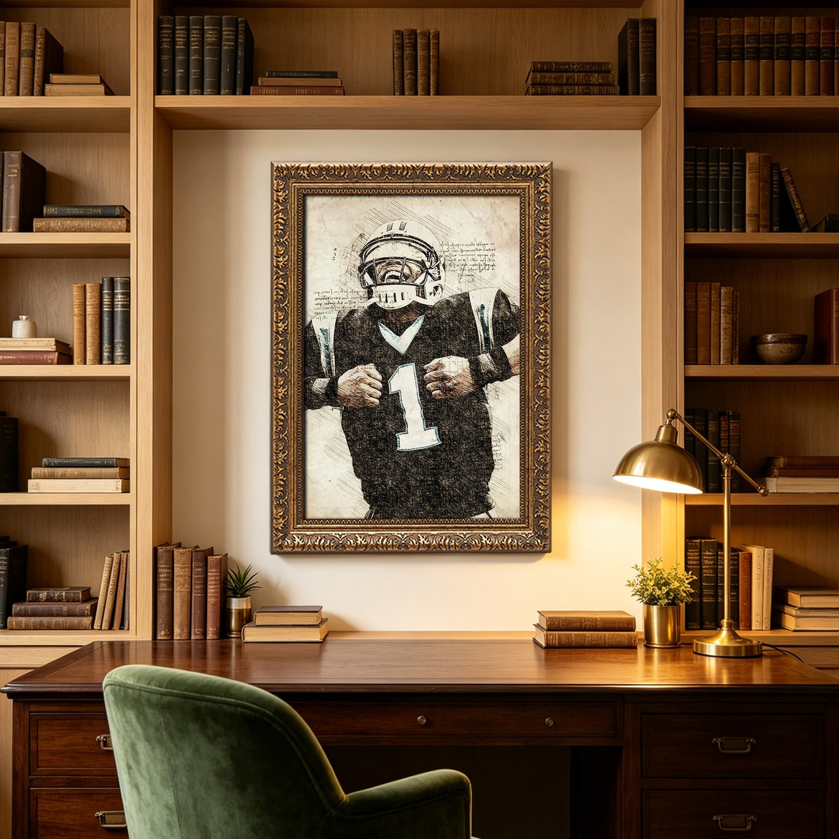 Cam Newton Sports Celebrity Art Deco Poster 8 Canvas Wall Art Poster Decor Gift
