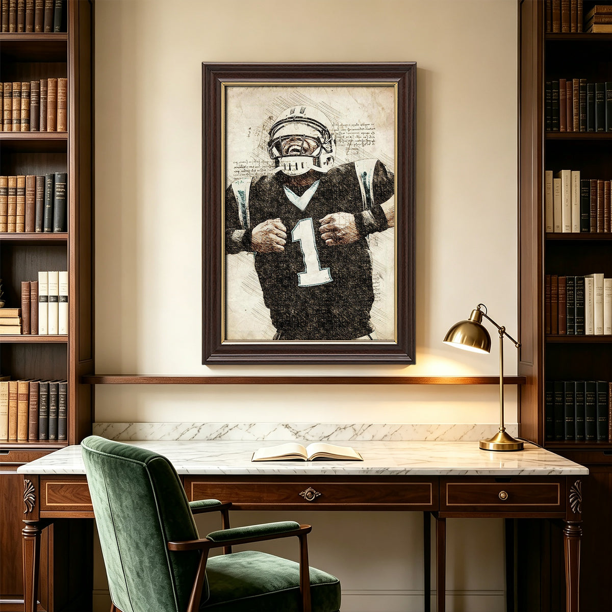 Cam Newton Sports Celebrity Art Deco Poster 8 Canvas Wall Art Poster Decor Gift