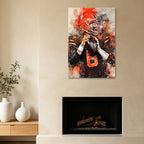 Baker Mayfield Celebrity Sports Art Poster School Dining Room Decoration 3 Canvas Wall Art Poster Decor Gift