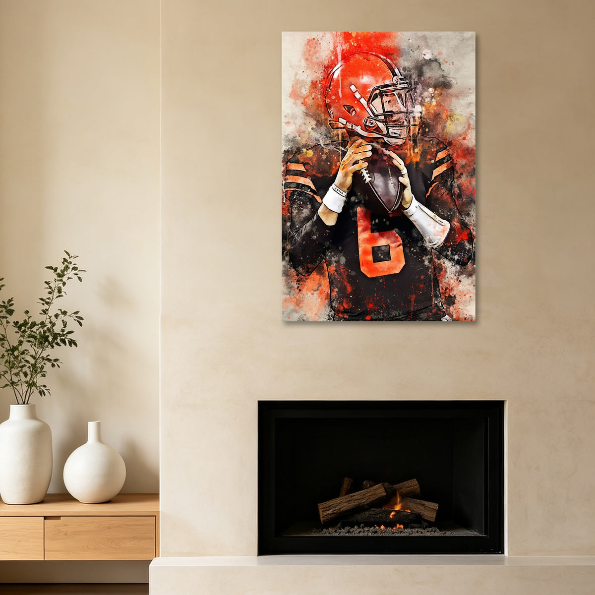 Baker Mayfield Celebrity Sports Art Poster School Dining Room Decoration 3 Canvas Wall Art Poster Decor Gift