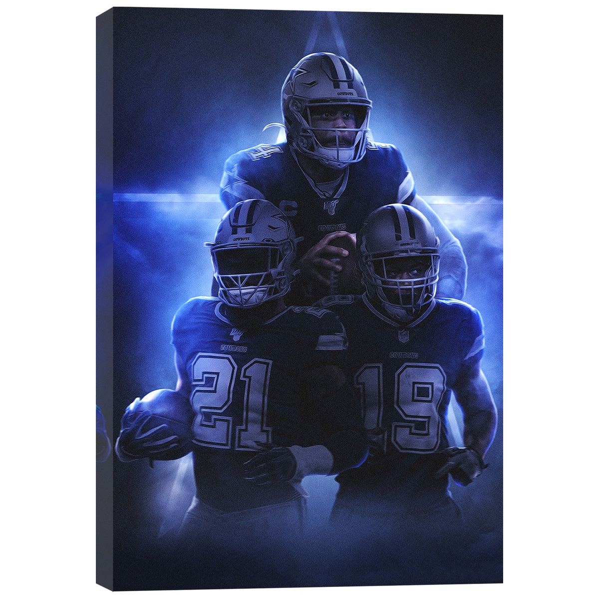 Dak Prescott Amari Cooper Ezekiel Elliott Art Sports Decorative Poster School Dormitory 3 Canvas Wall Art Poster Decor Gift