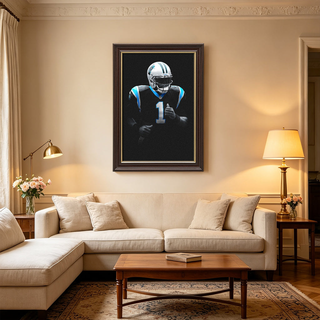 Cam Newton Art Sports Decorative Poster School Dormitory 3 Canvas Wall Art Poster Decor Gift