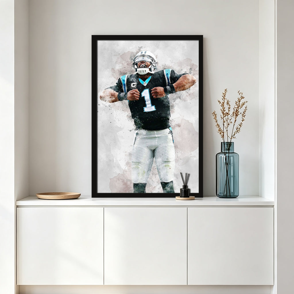 Cam Newton Celebrity Sports Art Poster School Dining Room Decoration 5 Canvas Wall Art Poster Decor Gift