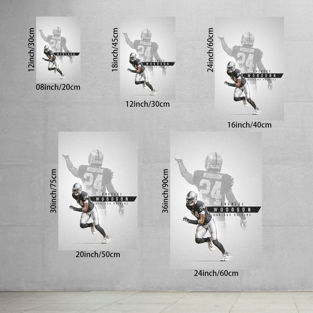 Charles Woodson Celebrity Sports Art Poster School Dining Room Decoration 6 Canvas Wall Art Poster Decor Gift