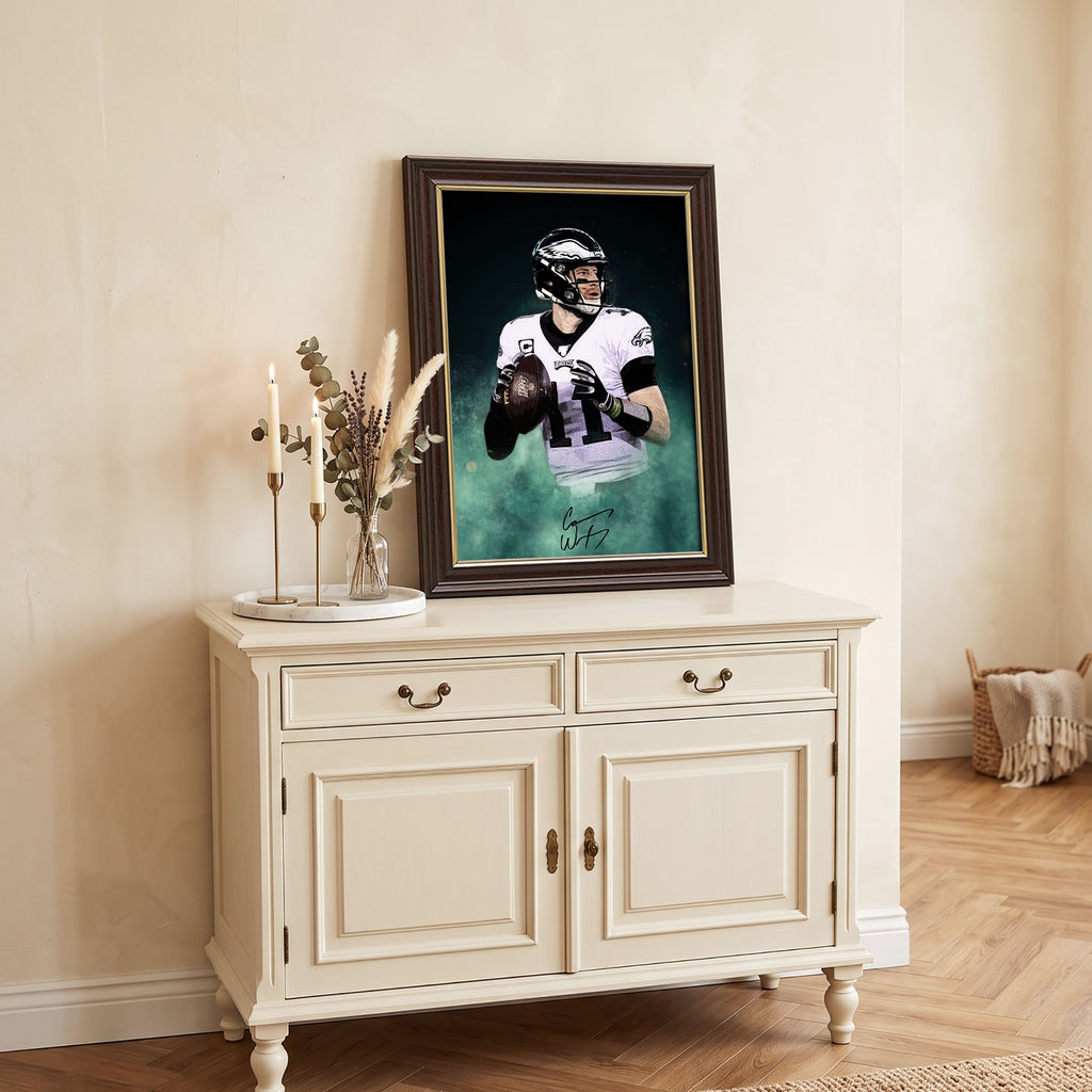Carson Wentz Celebrity Sports Art Poster School Dining Room Decoration 0 Canvas Wall Art Poster Decor Gift