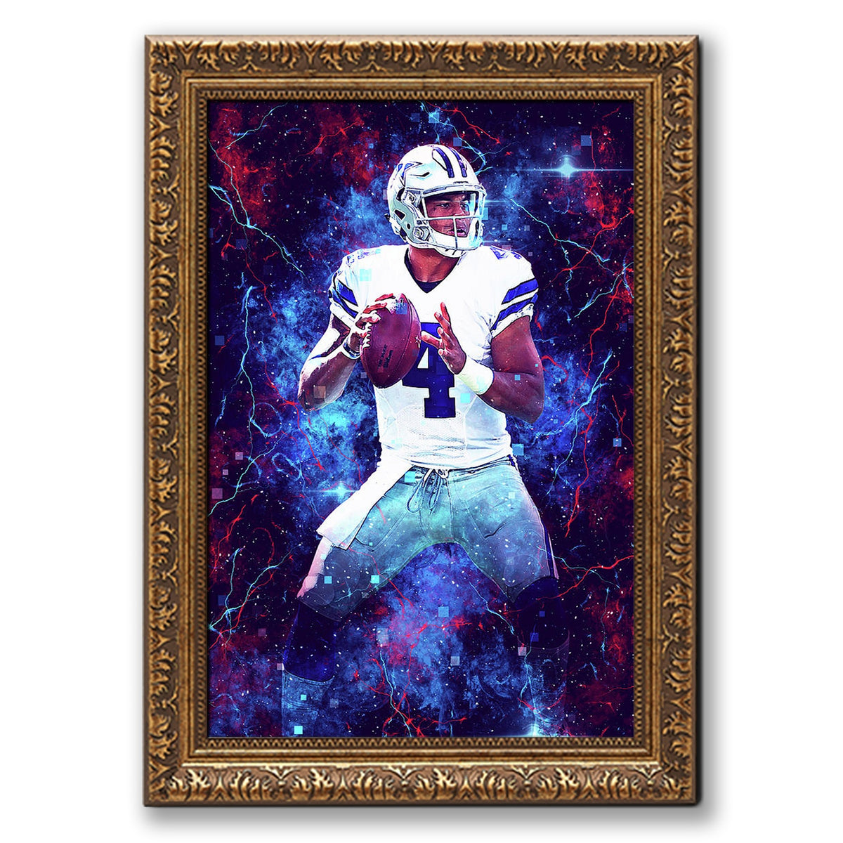 Dak Prescott Sports Celebrity Art Deco Poster 2 Canvas Wall Art Poster Decor Gift