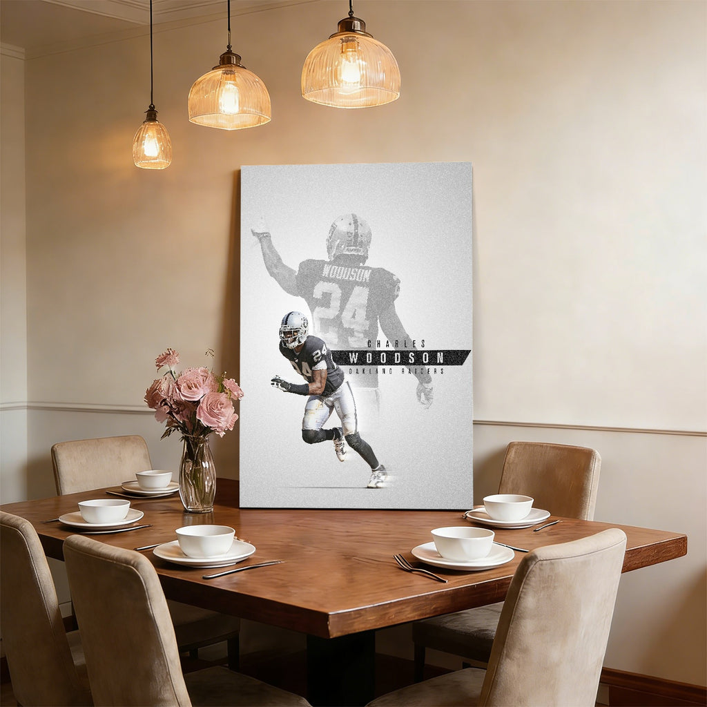 Charles Woodson Celebrity Sports Art Poster School Dining Room Decoration 6 Canvas Wall Art Poster Decor Gift