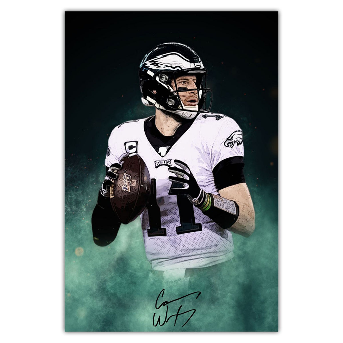 Carson Wentz Celebrity Sports Art Poster School Dining Room Decoration 0 Canvas Wall Art Poster Decor Gift