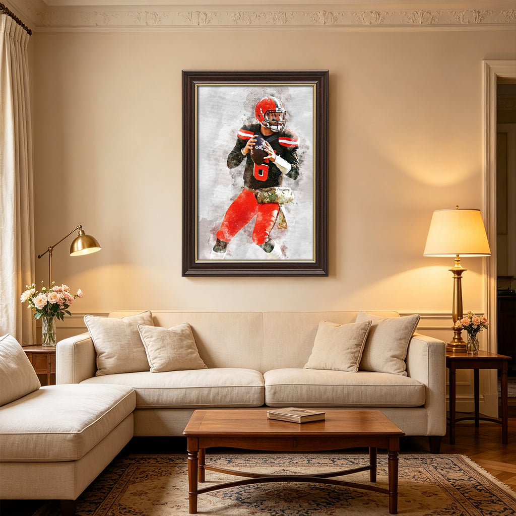Baker Mayfield Celebrity Sports Art Poster School Dining Room Decoration 8 Canvas Wall Art Poster Decor Gift