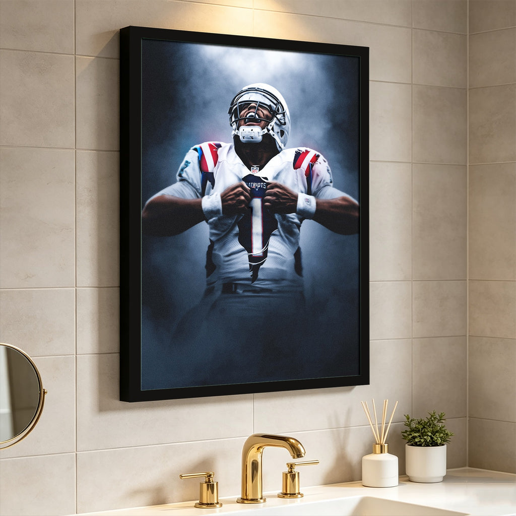Cam Newton Art Sports Decorative Poster School Dormitory 7 Canvas Wall Art Poster Decor Gift